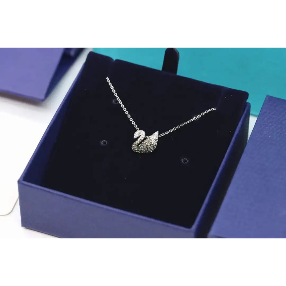 Swarovski Limited Edition Black Gradient Swan Necklace